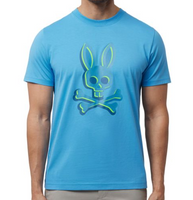 Psycho Bunny Cool Blue Tshirt with Bunny