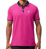 Psycho Bunny Kent Polo Fuschia Red