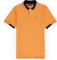 PSYCHOBUNNY MENS CHICAGO PATCH PIQUE POLO Tangerine