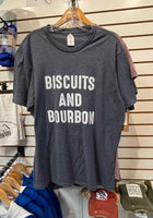 Biscuits and Bourbon T-shirt Heather Blue