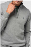 SMF Quarter Zip Sweater Gray