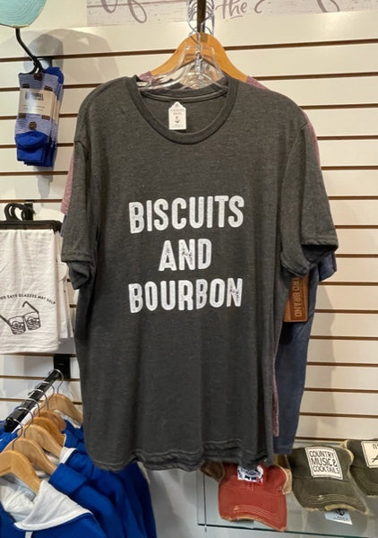 Biscuits and Bourbon T-shirt Heather Gray