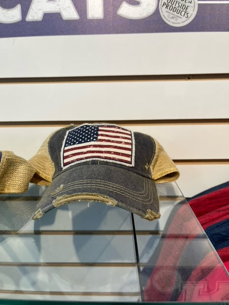 Distressed American Flag Cap