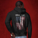 Hold Fast Men's Zip Hooded Sweatshirt Hold Fast Flag Heather Gray