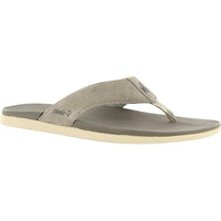 johnnie-O Leather Dockside Sandals Gray