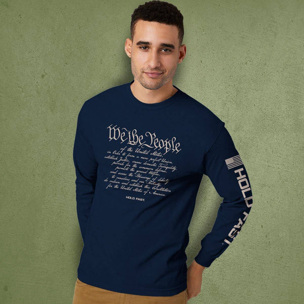 HOLD FAST Men's Long Sleeve T-Shirt We The People Navy